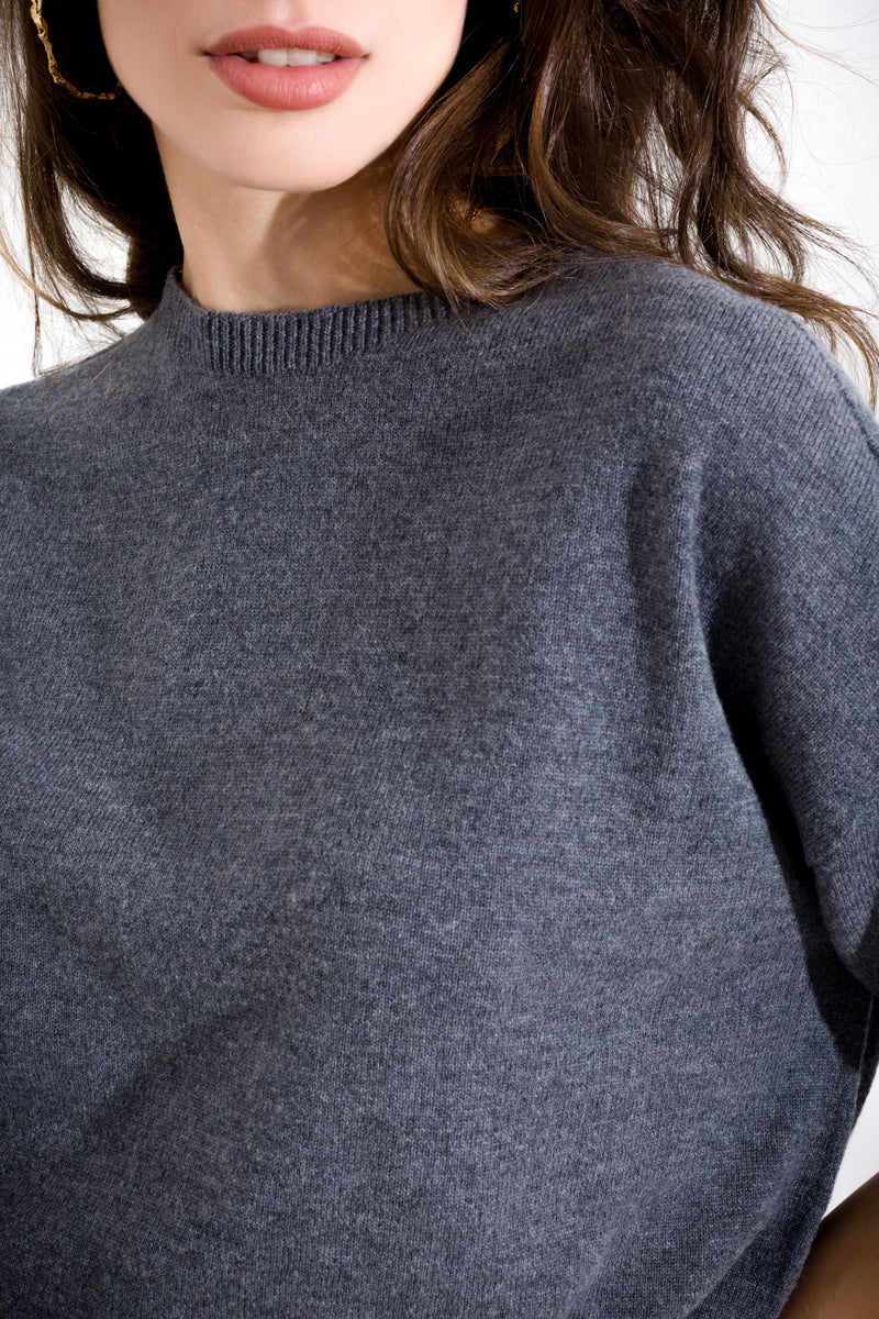 Cashmere wool box sweater