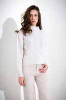 Maglia in pura lana melange a lupetto FRIENDLY SWEATER