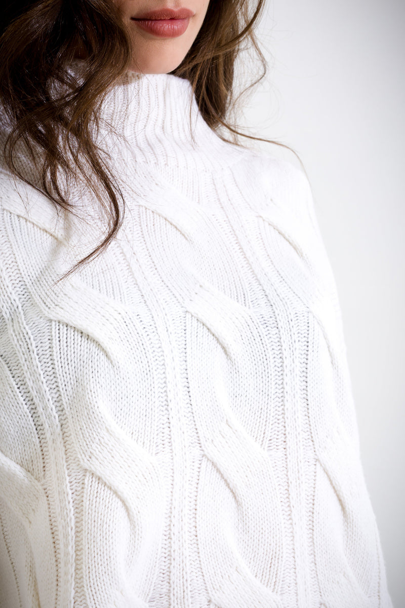 Maglia in pura lana melange a lupetto FRIENDLY SWEATER