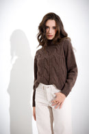 Maglia in pura lana melange a lupetto FRIENDLY SWEATER