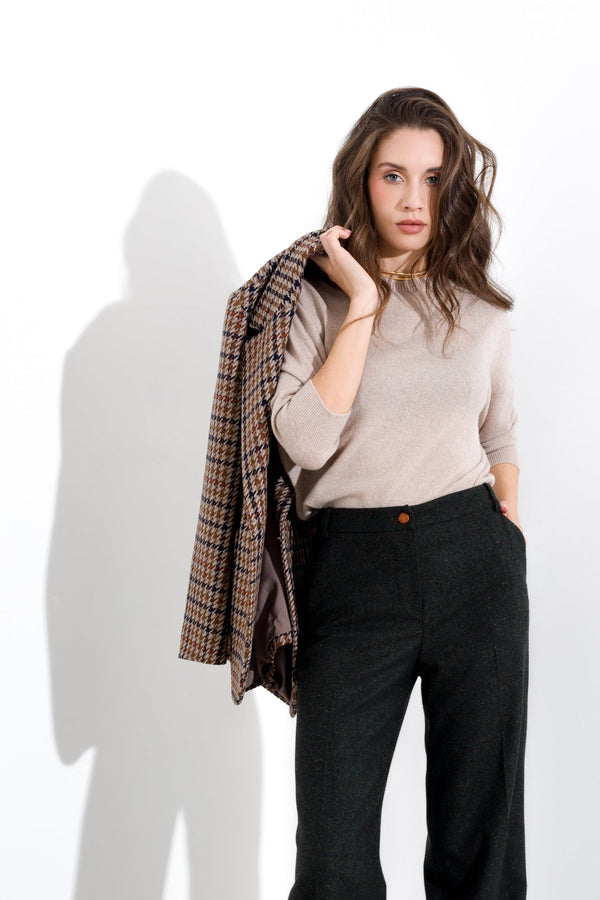 Cashmere wool box sweater