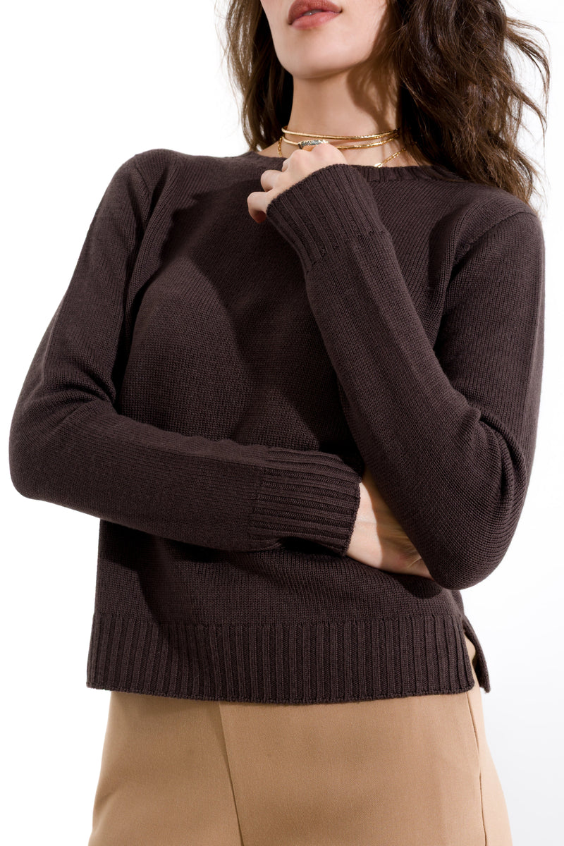 Maglia in pura lana girocollo FRIENDLY SWEATER