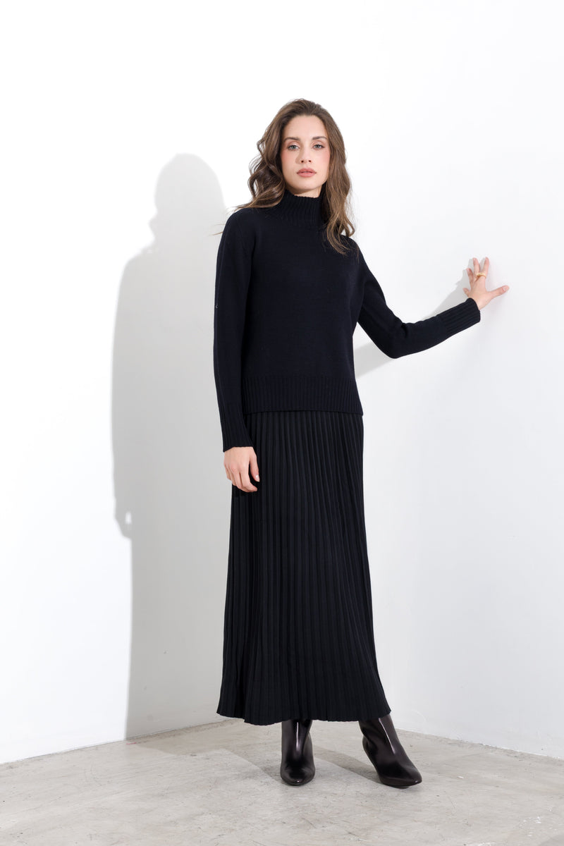 Maglia in pura lana a collo alto FRIENDLY SWEATER