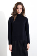 Maglia in pura lana a collo alto FRIENDLY SWEATER